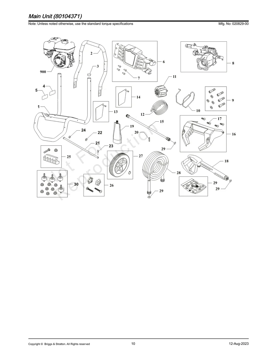 BRIGGS AND STRATTON, 020829-00, IPL.10